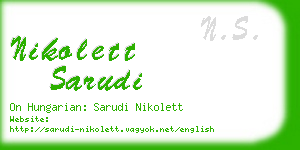 nikolett sarudi business card